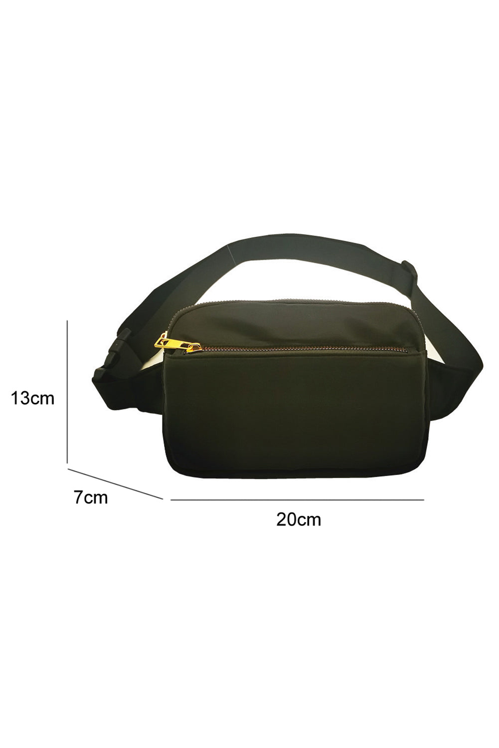 Black Oxford Cloth Large Capacity Portable Multi Pocket Chest Bag